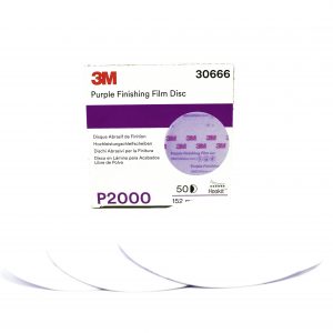3M® Hookit™ Disco de Acabado Purpura Abrasivo 2000+ de 6'' No. 30666