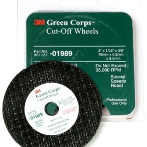 3M™ Green Corps™ Disco de corte No. 1989 3 in x 1/32 in x 3/8 in