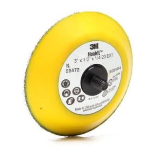 3M™ Hookit™ Disc Pad No. 28472 Amarillo de 3 in x 1/2 in x 1/4-20 external