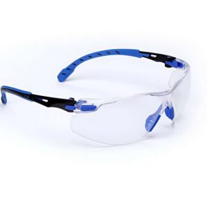 3M™ Solus™ Lentes de Seguridad Serie 1000, No. S1101SGAF Recubrimiento Antiempaño Scotchgard™ Lente Claro, Patillas Azules