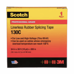 3M™ Scotch® Cinta Eléctrica de Hule Autofusionable Sin revestimiento 130C 3/4 pulgada por 30 pies